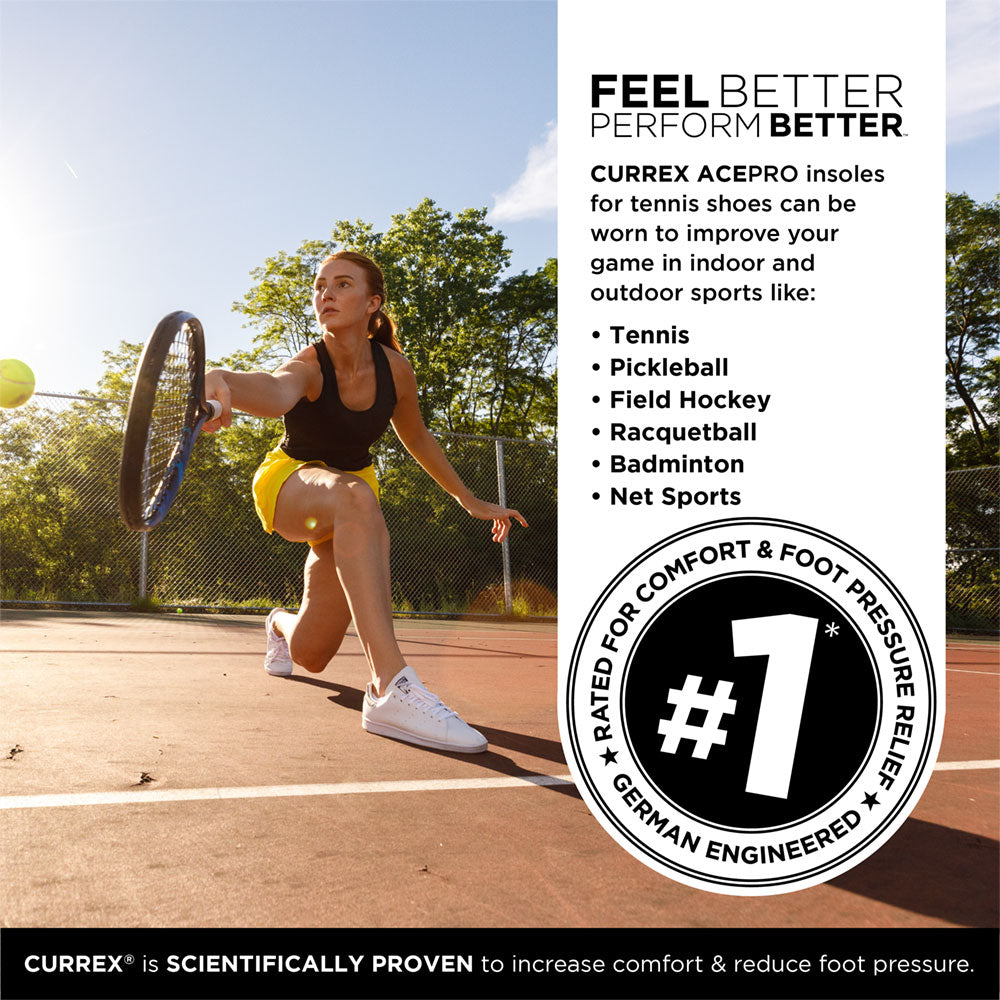 CURREX® ACEPRO™ Insoles | Dynamic Insoles for Tennis Shoes