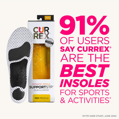 CURREX® SUPPORTSTP™ Insoles | Stability, Support & Comfort Insoles for Walking Shoes